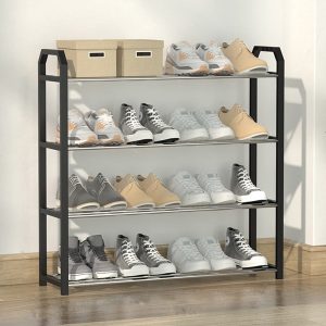 4 tier Shoe Rack Storage Organiser (Black)