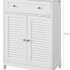 Freestanding Storage Cabinet with Doors/Drawer 60x87x35 cm