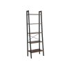 5 Tiers A-shaped Ladder Storage Shelf, Rustic, Brown