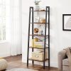 5 Tiers A-shaped Ladder Storage Shelf, Rustic, Brown