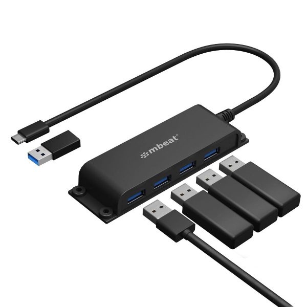 Mountable 4-Port USB-C Hub