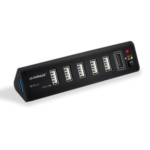 mbeat 7-Port USB 3.0 x 1 + USB 2.0 x 6 Hub with 2.1A Smart Charging Function