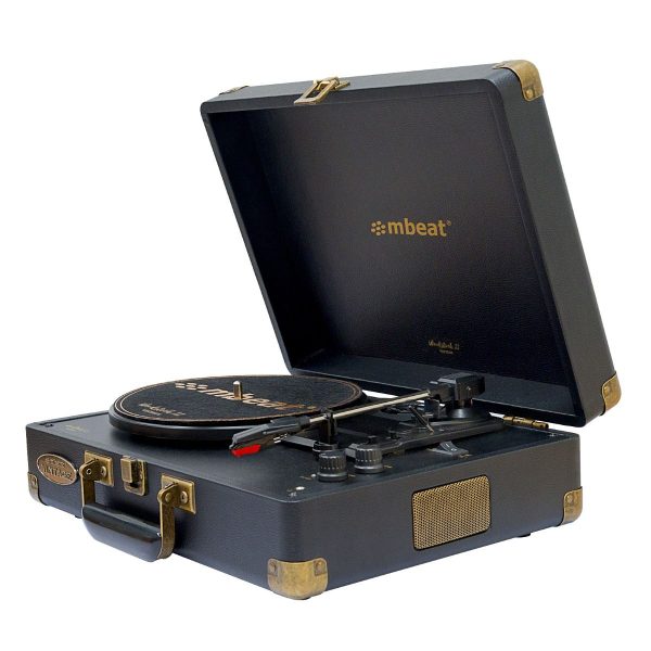 mbeat Woodstock II Retro Bluetooth (TX/RX) Turntable – Blue