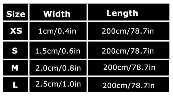 Reflective Pet Leash 2 meters – M, Black