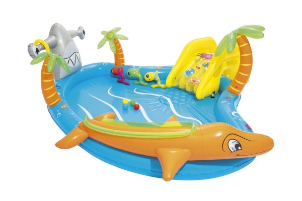 273L Inflatable Sea Life Water Fun Park Pool with Slide – 2.8m x 87cm