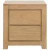 Amsterdam Solid White Cedar 2 Drawer Bedside (Natural)