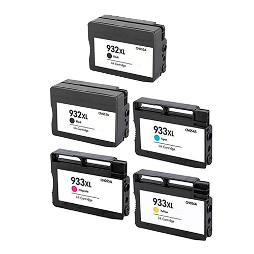 Compatible Premium 932XL + 933XL High Yield Inkjet Cartridges Set of 5  – 2BK,1C,1M,1Y (CN053AA – CN056AA) – for use in HP Printers