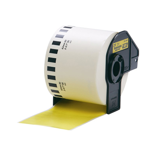 Compatible DK44605 Label Roll Black-on-Yellow 62MM X 30.48M Continuous Roll – for use in Brother Printer