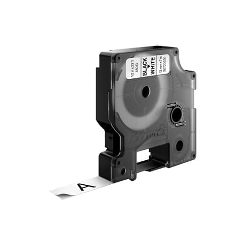 A45013 Compatible Dymo Label Tape 12mm x 7m Black on White – for use in Dymo Printer