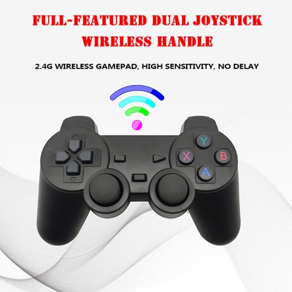 64G 15000+ Retro Classic Video Game Console Stick+2 Wireless Controller HDMI TV