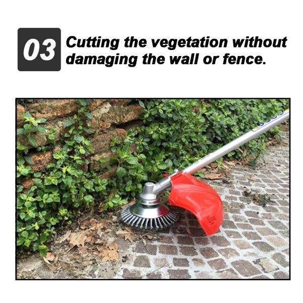 Weed Brush Steel Wire Trimmer Wheel Garden Lawn Mower Grass Cutter Head Tool – 6 Inch