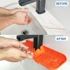 Silicone Faucet Sink Mat Sink Splash Guard Faucet Splash Pad Faucet Splashback. – Orange