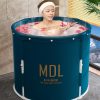 One-Click collapse Portable Foldable oxford Bathtub Water Tube Spa Bath Bucket 70x65cm