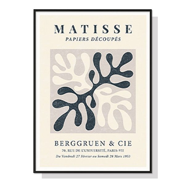 Henri Matisse Black Frame Canvas Wall Art – 50×70 cm