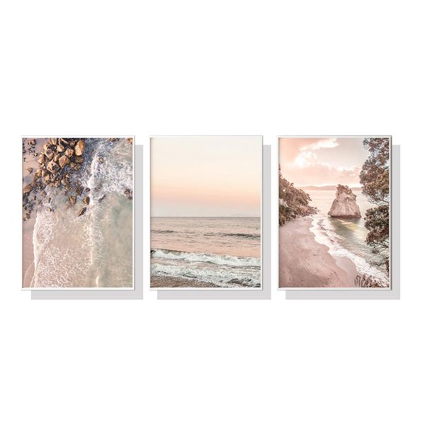 Amazing Newzealand 3 Sets White Frame Canvas Wall Art – 40×60 cm