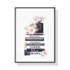 Fashion Book Black Frame Canvas Wall Art – 50×70 cm