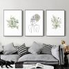 Wall Art 70cmx100cm Botanical Line Girl 3 Sets Black Frame Canvas