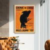 Wall Art 40cmx60cm Cognac de lAigle Gold Frame Canvas