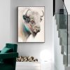 Great White Buffalo Black Frame Canvas Wall Art – 50×70 cm