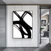 Wall Art 100cmx150cm  Minimalist Black Artwork Black Frame Canvas