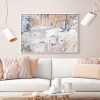 Modern Abstract Oil Painting Style White Frame Canvas Wall Art – 50×70 cm