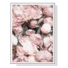 Peony White Frame Canvas Wall Art – 50×70 cm