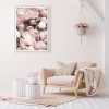 Wall Art 90cmx135cm Peony White Frame Canvas