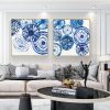 Wall Art 40cmx40cm Blue Day 2 Sets Gold Frame Canvas