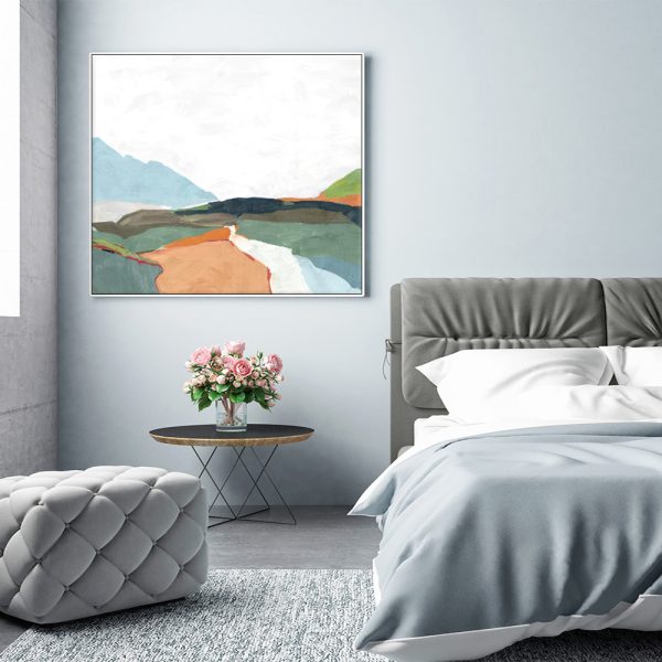 Wall Art 4cmx40cm April Morning White Frame Canvas