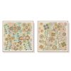 Wall Art 50cmx50cm Lovely Pattern II 2 Sets Wood Frame Canvas