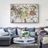 Wall Art 80cmx120cm Abstract White Dream Black Frame Canvas