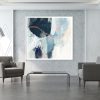 Wall Art 90cmx90cm Luz II White Frame Canvas