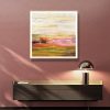 Wall Art 40cmx40cm Blooming Field Gold Frame Canvas