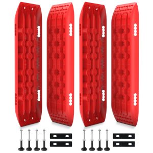 X-BULL Recovery tracks 10T 2 Pairs/ Sand tracks/ Mud tracks/  Mounting Bolts Pins Gen 2.0 -Red