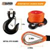 ZESUPER Winch Rope 9.5MM X 30M Dyneema SK75 Hook Synthetic Car Tow Recovery Cable Hook