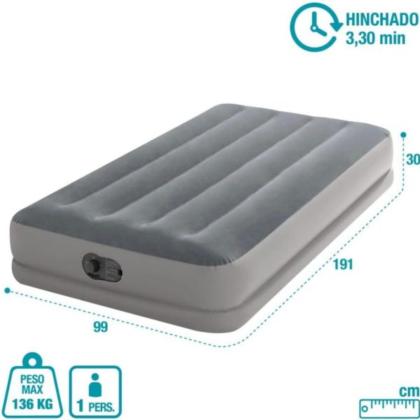 Twin Dura-Beam Prestige Air Bed Built-In USB Electric Pump for Easy Inflation and Deflation