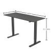 Sit To Stand Up Standing Desk, 140x60cm, 72-118cm Electric Height Adjustable, 70kg Rated Black/Black Frame