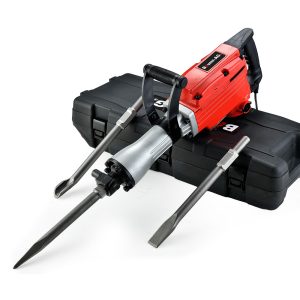 Baumr-AG 2200W Pro-Grade Electric Demolition Jackhammer, with 3 Bonus Chisels, Carry Case