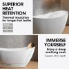 MARBELLA Freestanding Bath Tub Bathtub 1680x760x730 Round Standing Acrylic Gloss