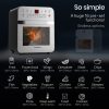 EUROCHEF 16L Digital Air Fryer Electric Airfryer Rotisserie Large Big Dry Cooker, Silver