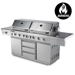 EuroGrille Outdoor BBQ Grill Barbeque Gas Stainless Steel Kitchen Commercial