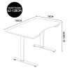 FORTIA Standing Desk Electric Dual Motor Sit Stand Adjustable 120KG Load – 150×70 cm, Black and Silver