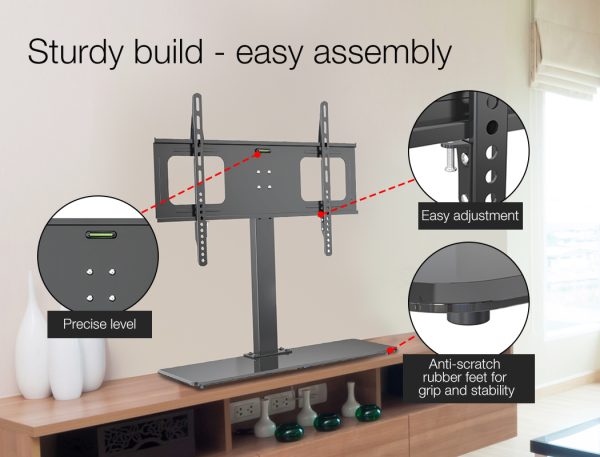 FORTIA TV Stand Mount 37-55 Inch Television Small Modern Universal Up to 55″