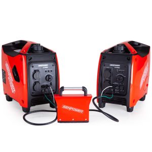 2 x GENPOWER 2200W Portable Power Generator with Bonus Parallel Kit