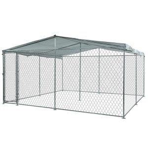 NEATAPET 4x4x1.8m Dog Enclosure Pet Playpen Outdoor Wire Cage Puppy Fence with Cover Shade