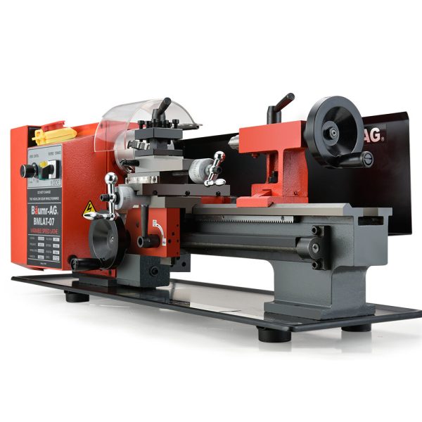 BAUMR-AG 600W 7″x14″ Variable-Speed Mini Metal Lathe with LCD Screen