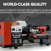 BAUMR-AG 600W 7″x14″ Variable-Speed Mini Metal Lathe with LCD Screen