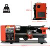 BAUMR-AG 600W 7″x14″ Variable-Speed Mini Metal Lathe with LCD Screen