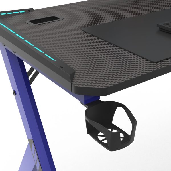 RGB Gaming Desk Y Shape Blue 140cm