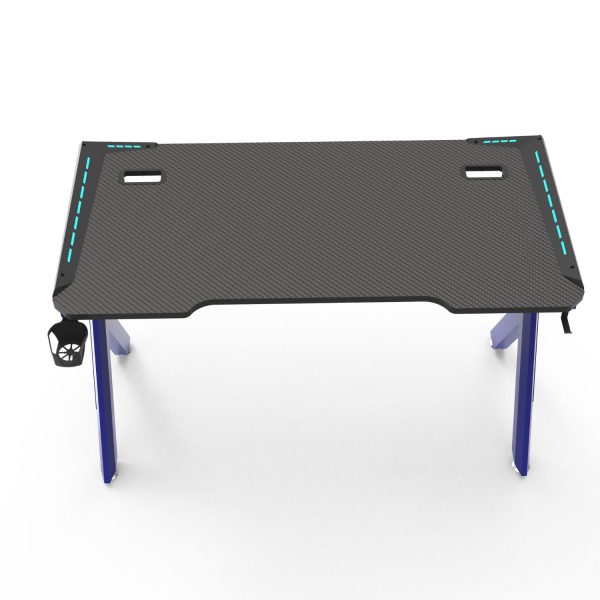 RGB Gaming Desk Y Shape Blue 140cm